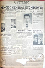 Página do jornal Unitário de maio de 1952