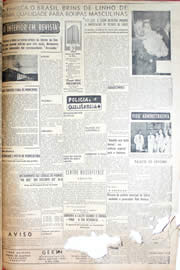 Página do jornal Unitário de maio de 1952