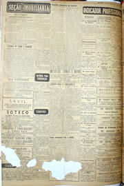 Página do jornal Unitário de maio de 1952