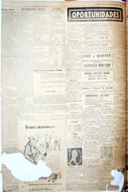 Página do jornal Unitário de maio de 1952