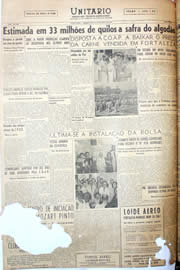 Página do jornal Unitário de maio de 1952