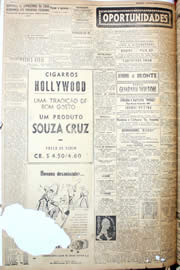 Página do jornal Unitário de maio de 1952