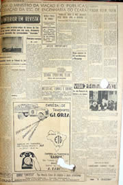 Página do jornal Unitário de maio de 1952