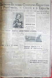 Página do jornal Unitário de junho de 1952