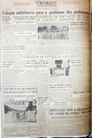Página do jornal Unitário de junho de 1952