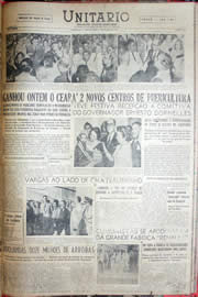 Página do jornal Unitário de junho de 1952