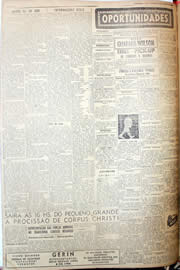 Página do jornal Unitário de junho de 1952