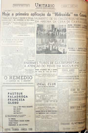 Página do jornal Unitário de junho de 1952