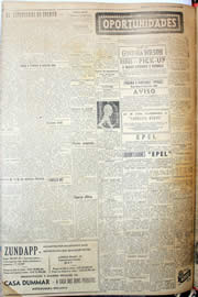Página do jornal Unitário de junho de 1952