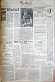 Página do jornal Unitário de junho de 1952