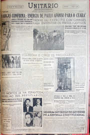 Página do jornal Unitário de junho de 1952