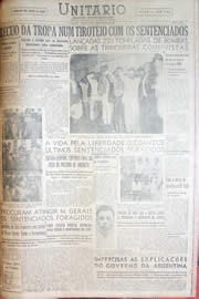 Página do jornal Unitário de junho de 1952