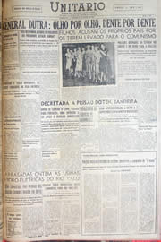 Página do jornal Unitário de junho de 1952