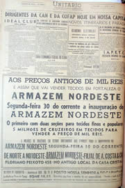 Página do jornal Unitário de junho de 1952