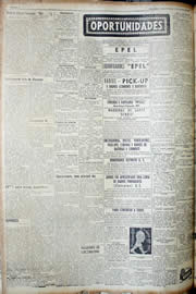 Página do jornal Unitário de julho de 1952