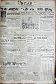 Página do jornal Unitário de julho de 1952