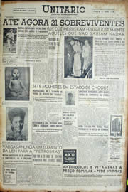 Página do jornal Unitário de julho de 1952