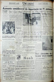Página do jornal Unitário de julho de 1952