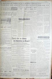 Página do jornal Unitário de julho de 1952