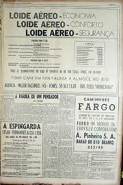 Página do jornal Unitário de julho de 1952