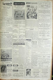 Página do jornal Unitário de julho de 1952