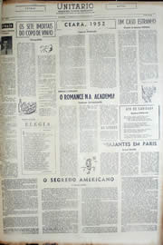 Página do jornal Unitário de julho de 1952