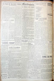 Página do jornal Unitário de julho de 1952