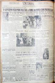 Página do jornal Unitário de julho de 1952