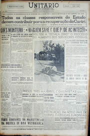 Página do jornal Unitário de julho de 1952