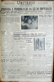 Página do jornal Unitário de julho de 1952