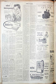 Página do jornal Unitário de julho de 1952