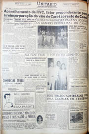 Página do jornal Unitário de julho de 1952