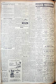 Página do jornal Unitário de agosto de 1952