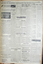 Página do jornal Unitário de agosto de 1952