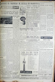 Página do jornal Unitário de agosto de 1952