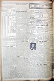 Página do jornal Unitário de agosto de 1952