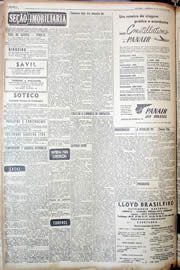 Página do jornal Unitário de agosto de 1952