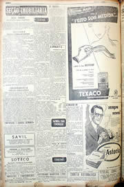 Página do jornal Unitário de agosto de 1952