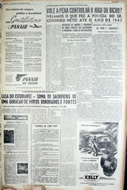 Página do jornal Unitário de agosto de 1952
