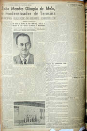 Página do jornal Unitário de agosto de 1952