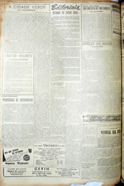 Página do jornal Unitário de agosto de 1952