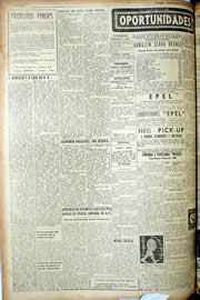 Página do jornal Unitário de agosto de 1952