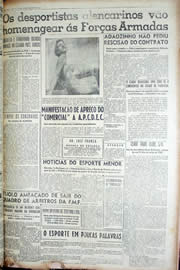 Página do jornal Unitário de agosto de 1952