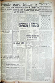 Página do jornal Unitário de agosto de 1952