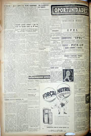 Página do jornal Unitário de agosto de 1952