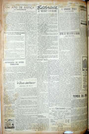 Página do jornal Unitário de agosto de 1952