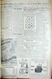 Página do jornal Unitário de agosto de 1952