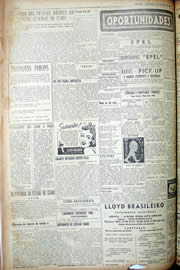 Página do jornal Unitário de agosto de 1952