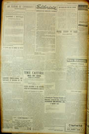 Página do jornal Unitário de janeiro de 1954