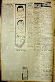Página do jornal Unitário de janeiro de 1954